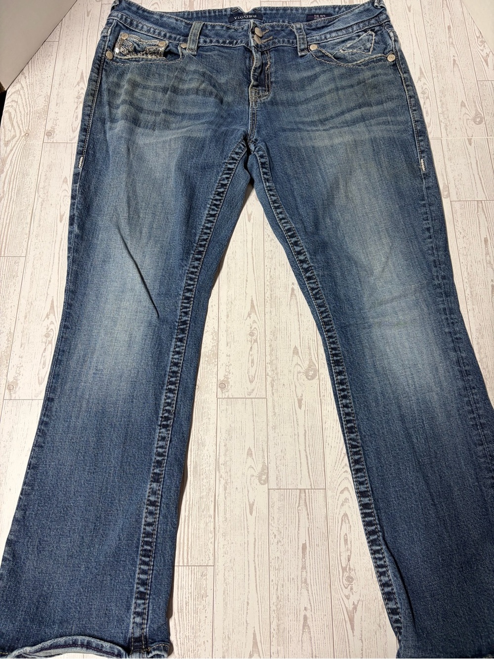 Vigoss Dallas Y2K Embellished Slim Boot Jeans 15/16